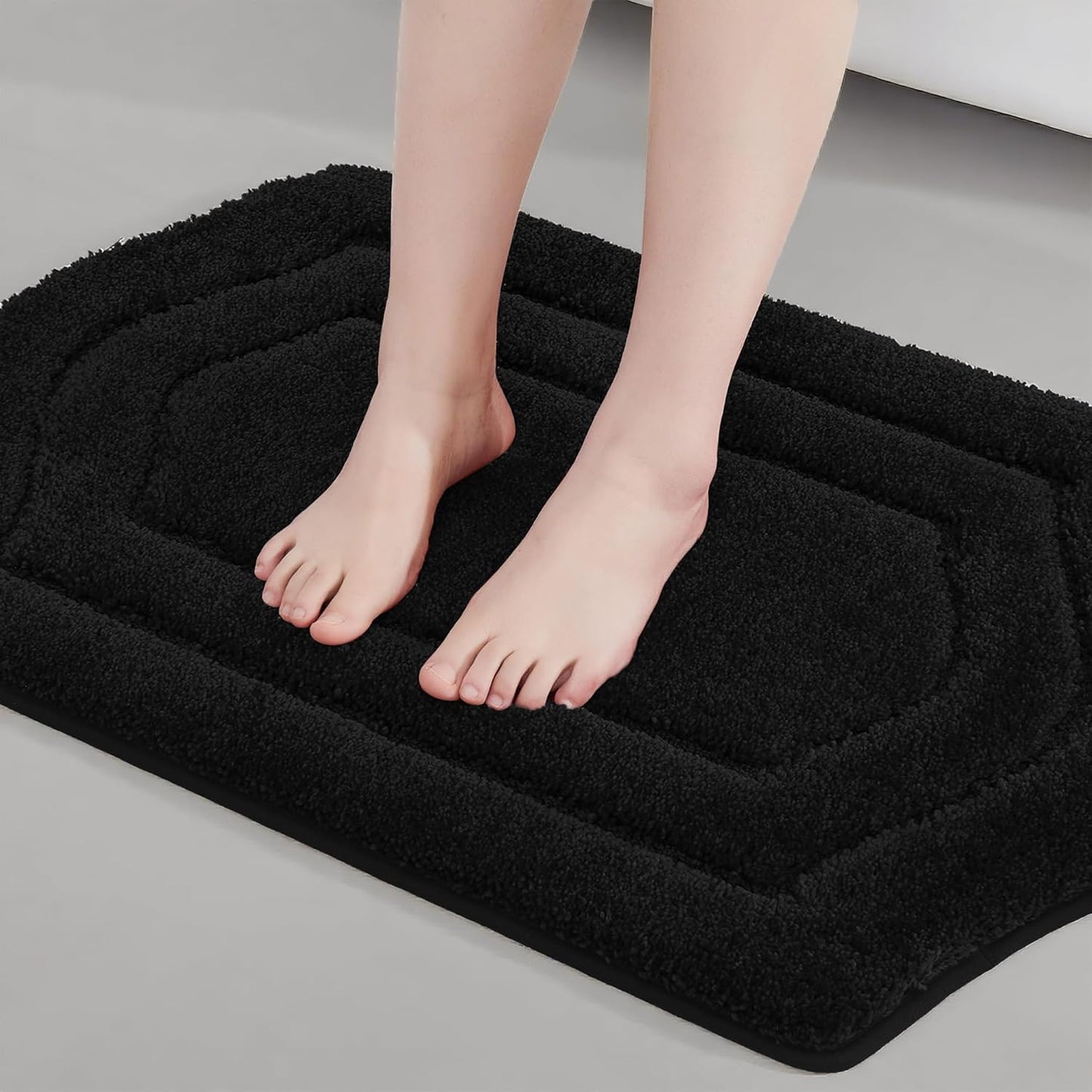 COSY HOMEER Extra Thick Bath Linen Sets Rugs for Bathroom - Anti-Slip Bath Mats Soft Plush 100% Strong Polyester Living Room Bedroom Water Absorbent(Beige,20x32+24x48 -Inches)