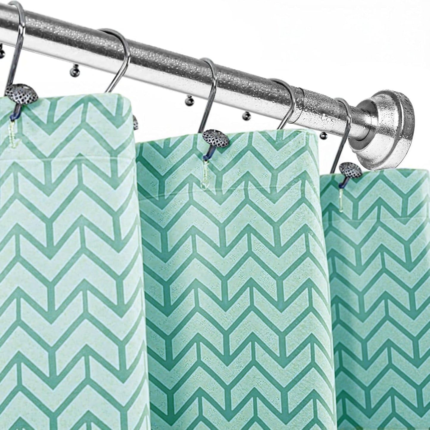 Umimile Shower Curtain Rod, 1 Inch Diameter Adjustable Spring Tension Curtain Rod, 304 Stainless Steel Shower Rod for Bathroom, Windows, Never Rust Non-Slip (Stainless Steel, 50-86”)