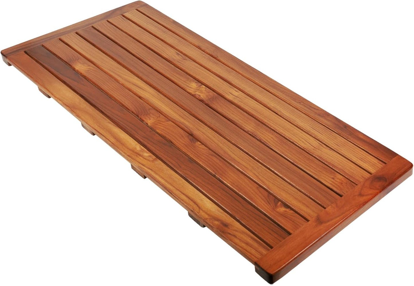 Utoplike (32"x18") Teak Wood Bath Mat, Shower Mat for Bathroom, Wooden Floor Mat Large for Spa Home or Outdoor