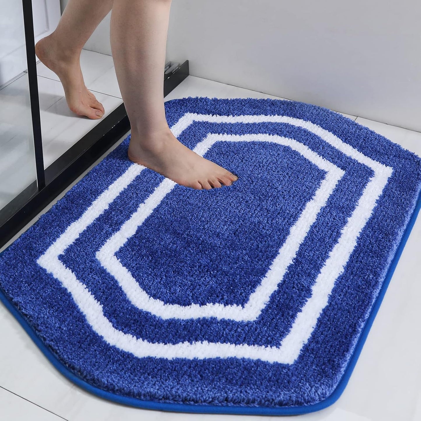 COSY HOMEER Extra Thick Bath Linen Sets Rugs for Bathroom - Anti-Slip Bath Mats Soft Plush 100% Strong Polyester Living Room Bedroom Water Absorbent(Beige,20x32+24x48 -Inches)