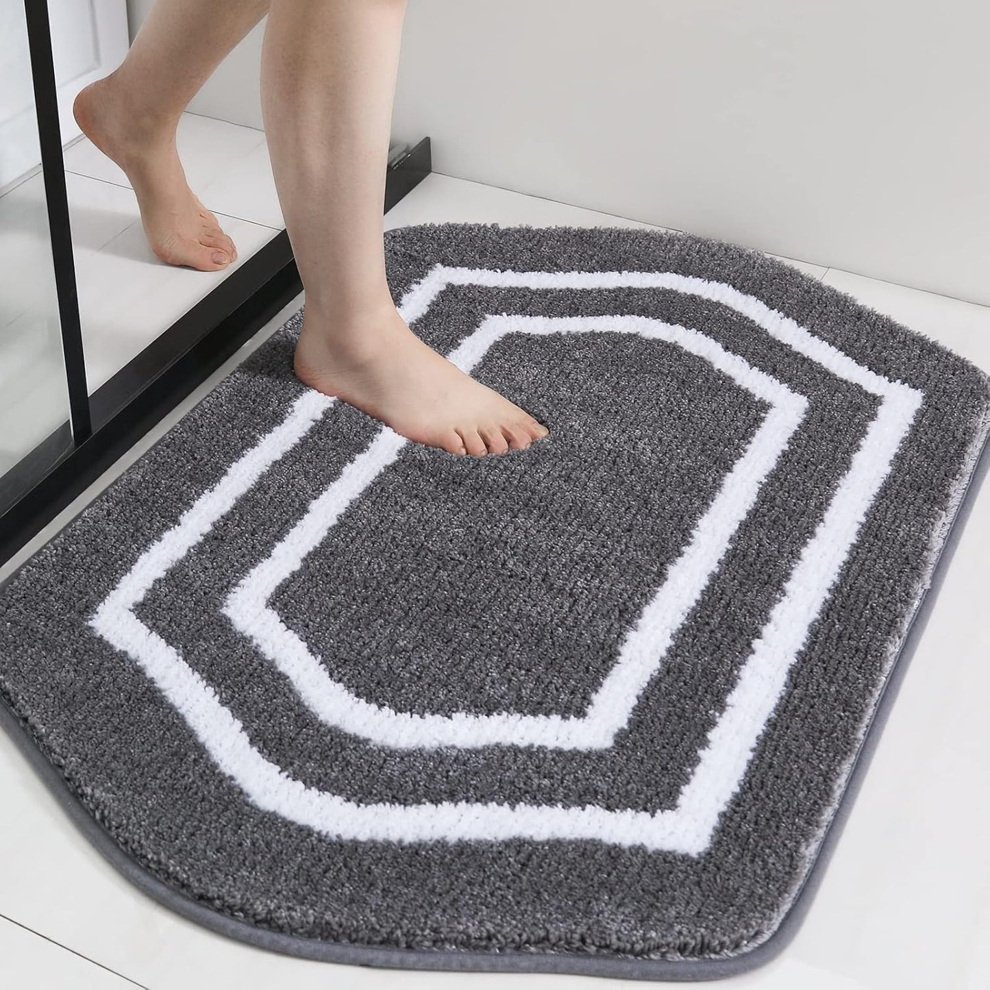 COSY HOMEER Extra Thick Bath Linen Sets Rugs for Bathroom - Anti-Slip Bath Mats Soft Plush 100% Strong Polyester Living Room Bedroom Water Absorbent(Beige,20x32+24x48 -Inches)