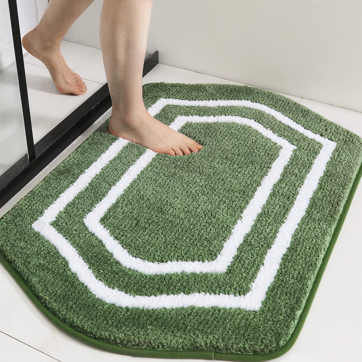 COSY HOMEER Extra Thick Bath Linen Sets Rugs for Bathroom - Anti-Slip Bath Mats Soft Plush 100% Strong Polyester Living Room Bedroom Water Absorbent(Beige,20x32+24x48 -Inches)