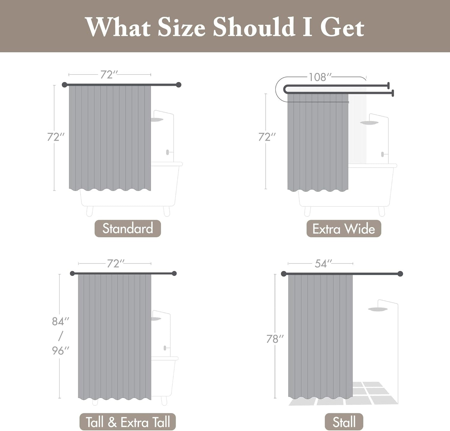 Madison Park Amherst Bathroom Shower Curtain Faux Silk Pieced Striped Modern Microfiber Bath Curtains, 72x72 Inches, Natural