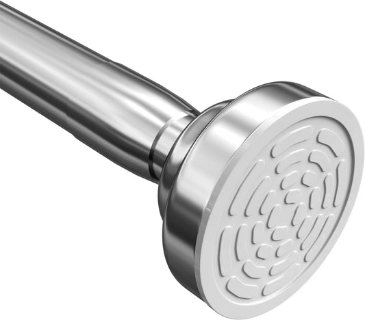Umimile Shower Curtain Rod, 1 Inch Diameter Adjustable Spring Tension Curtain Rod, 304 Stainless Steel Shower Rod for Bathroom, Windows, Never Rust Non-Slip (Stainless Steel, 50-86”)