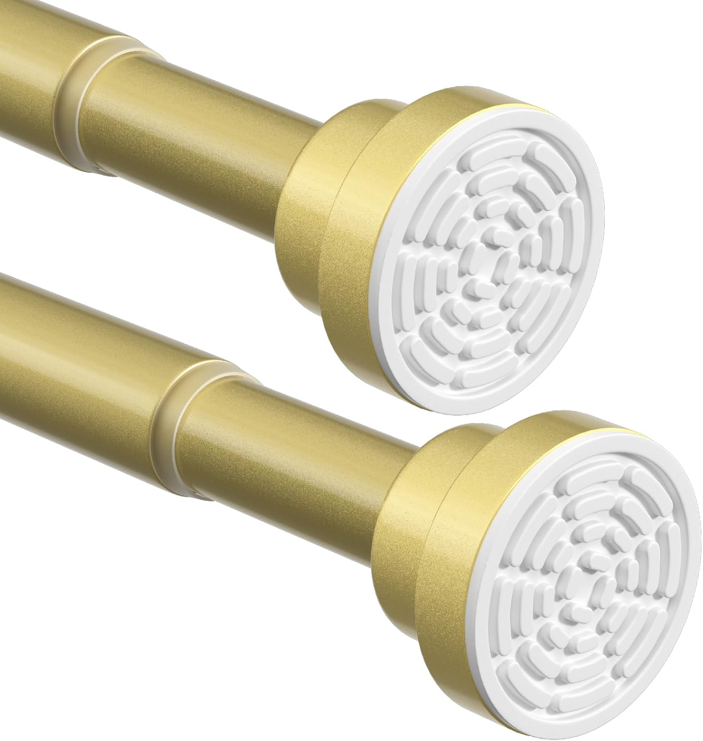 2Pack Shower Curtain Rod 45-78Inch,Tension Curtain Rods,Black Shower Rods for Bathroom, Spring Tension Rod No Drilling for Window,Closet, Door