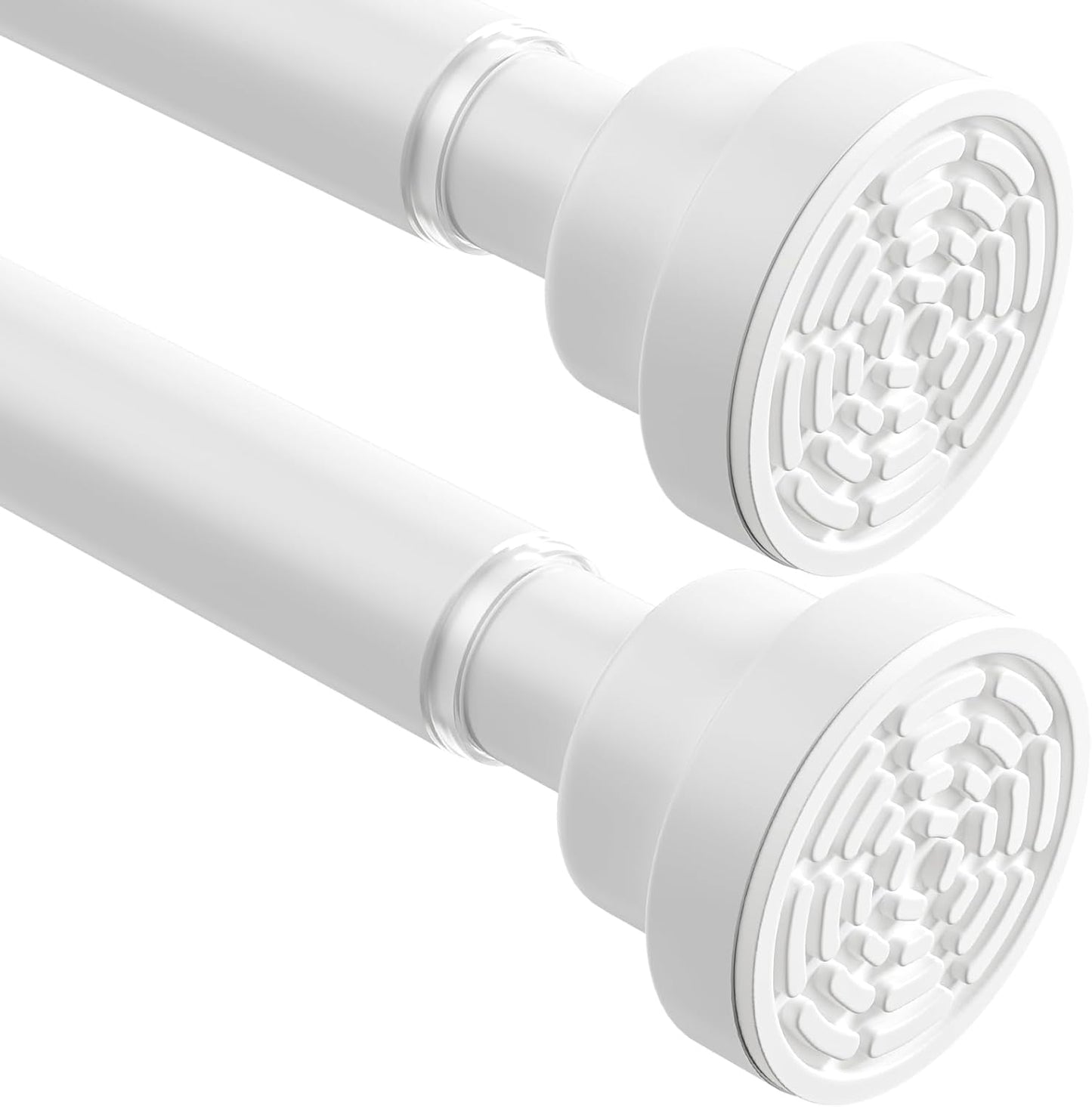2Pack Shower Curtain Rod 45-78Inch,Tension Curtain Rods,Black Shower Rods for Bathroom, Spring Tension Rod No Drilling for Window,Closet, Door