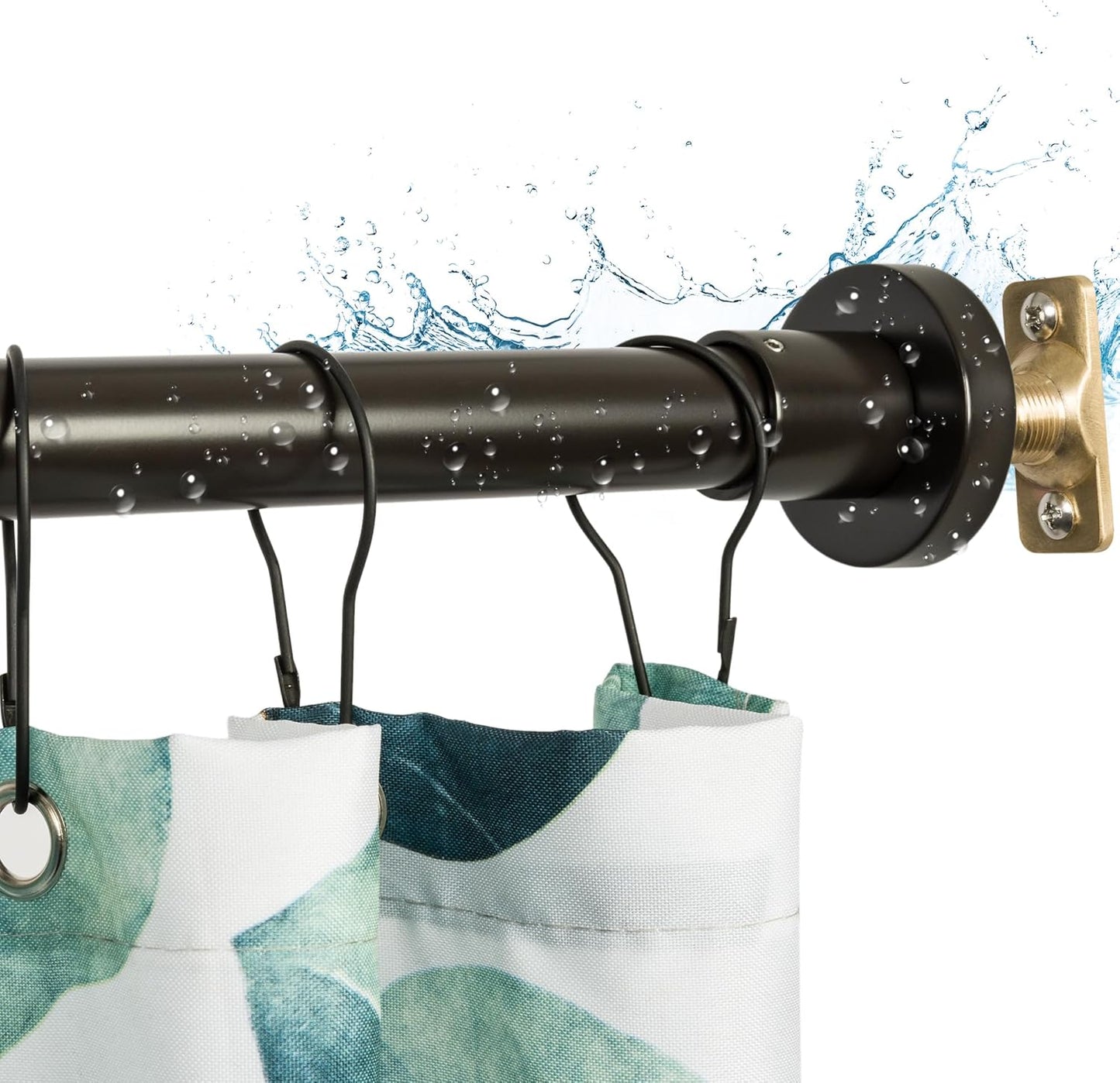 Artiwell Heavy Duty Shower Rod, Adjustable Shower Curtain Rod, Expandable 47-84 Inch, Permanent Mount Shower Rod, Never Rust Stainless Steel For Window Curtain and Closet, Brushed Nickel