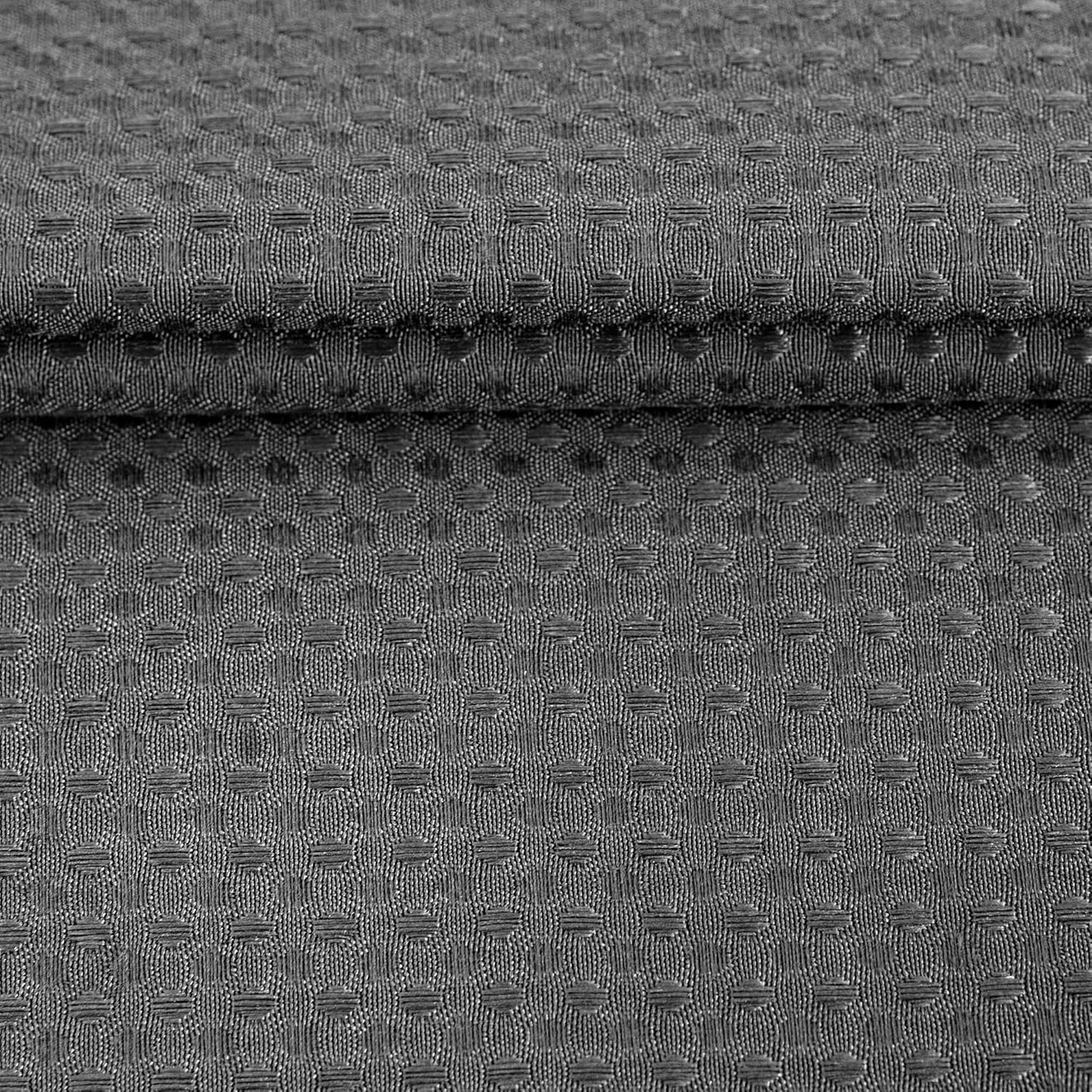 River Dream Heavyweight No Hooks Required Dotted Waffle Weave Shower Curtain with Snap in Liner - 71W x 74H,Hotel Grade,Spa Like Bath Curtain,Graphite Grey