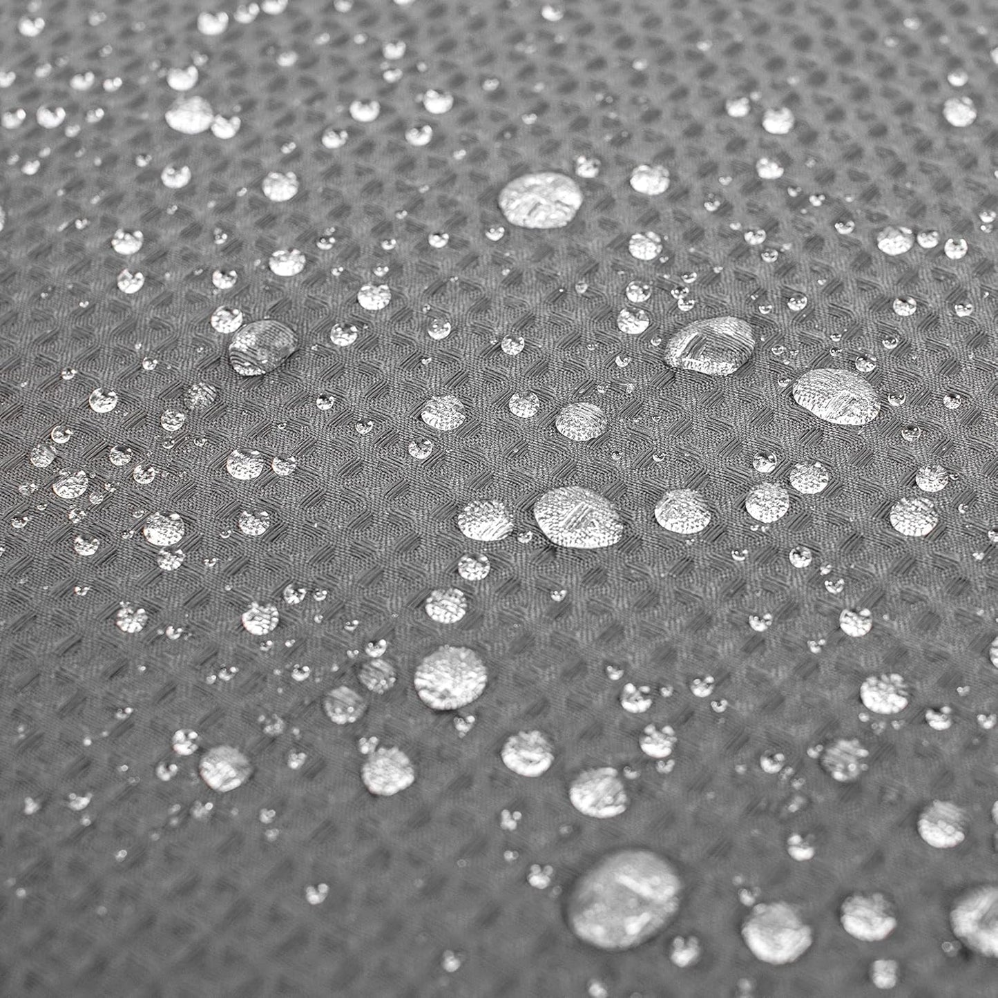 River Dream Heavyweight No Hooks Required Dotted Waffle Weave Shower Curtain with Snap in Liner - 71W x 74H,Hotel Grade,Spa Like Bath Curtain,Graphite Grey